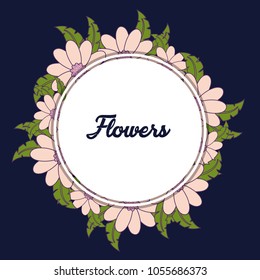 decorative frame with flowers