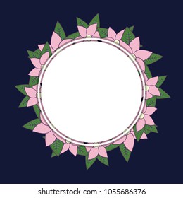 decorative frame with flowers