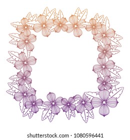 decorative frame with flowers
