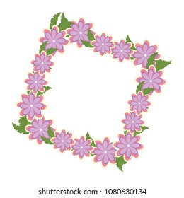 decorative frame with flowers