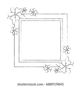 decorative frame with flowers