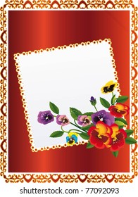 decorative frame with flowers