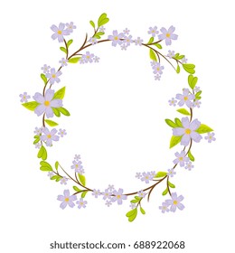 decorative frame with flowers icon