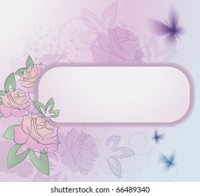 Decorative frame with flowers and leafs, eps10 format