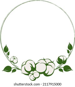 Decorative frame with flowers and leaves