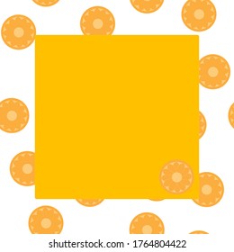 Decorative Frame with Fruits and Space for Text. Vector Card template for Wedding, Invitation, Greeting and Birthday.