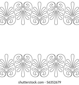 Decorative frame, geometric pattern, vector illustration