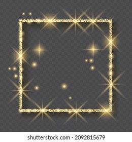 Decorative frame with glitter tinsel of confetti. Vector Format