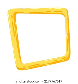Decorative frame gold for text. Background in cartoon style.