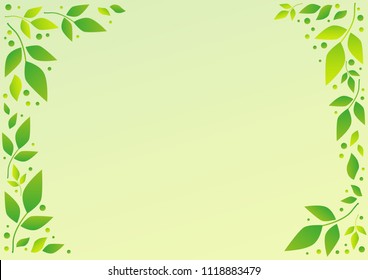 Sheet Paper Section Edges Green Leaves Stock Photo (Edit Now) 1154501218