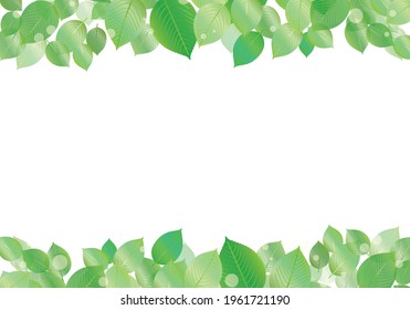 Decorative Frame Green Leaves On Top Stock Vector (Royalty Free ...