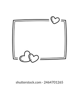 Marco decorativo con corazones para el diseño de invitaciones de boda y tarjetas de felicitación