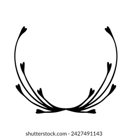 Decorative frame with hearts. Simple for Valentine's Day decor. Vector graphics.