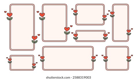 Decorative Frame with Hearts, Valentine's Day Frame
