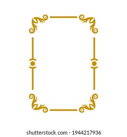 Icono de marco decorativo plantilla de diseño ilustración vectorial