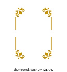 Decorative frame icon design template vector illustration