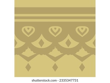 Decorative frame in Indian style. Continuous decorative parts.