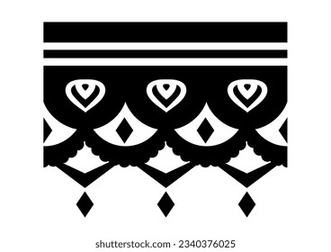 Decorative frame in Indian style. Continuous decorative parts.