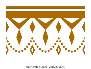 Decorative frame in Indian style. Continuous decorative parts.