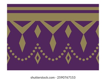 Decorative frame in Indian style. Continuous decorative parts.