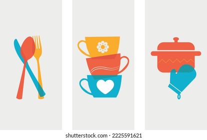 decorative frame for kitchen vector