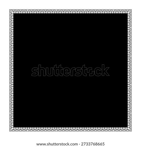 Decorative frame for laser cutting or engraving. Lattice ornament. Template for textiles, engraving, forging, embroider, plate, porcelain, ceramic. Vector illustration. 
