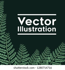 decorative frame with leafs plants pattern