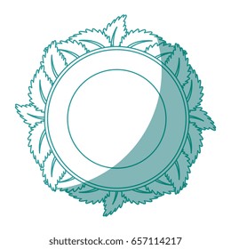 decorative frame with leaves
