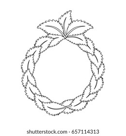 decorative frame with leaves