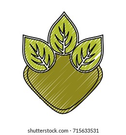 decorative frame with leaves icon