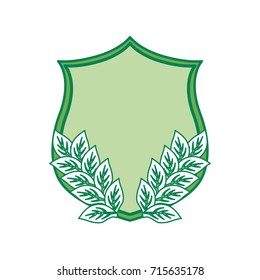 decorative frame with leaves icon