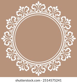 Dekorative Rahmenlinie Kunst Eleganter Vektor für Element-Design im östlichen Stil Blumenrand Spitze Illustration. Einladungen und Grußkarten
