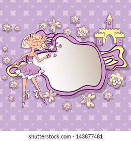 decorative frame with little princess
