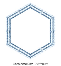 Decorative frame of luxurious texture like a rectangular blue diamond, frame, vector data