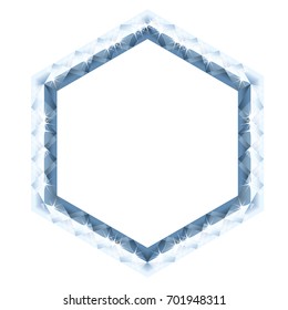 Decorative frame of luxurious texture like a rectangular blue diamond, frame, vector data