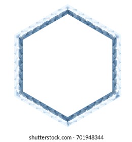 Decorative frame of luxurious texture like a rectangular blue diamond, frame, vector data
