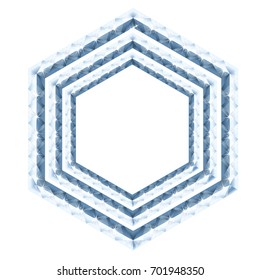 Decorative frame of luxurious texture like a rectangular blue diamond, frame, vector data