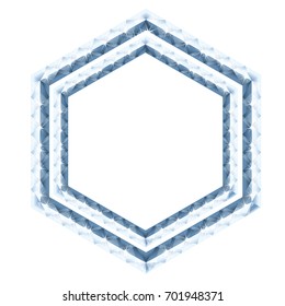 Decorative frame of luxurious texture like a rectangular blue diamond, frame, vector data