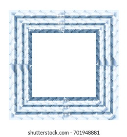 Decorative frame of luxurious texture like a rectangular blue diamond, frame, vector data
