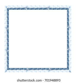 Decorative frame of luxurious texture like a rectangular blue diamond, frame, vector data
