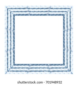 Decorative frame of luxurious texture like a rectangular blue diamond, frame, vector data
