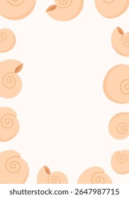 Decorative Frame Made of Seashells in Soft Tropical Style