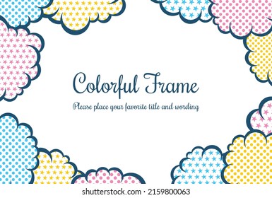 Decorative frame material with colorful balloon pattern