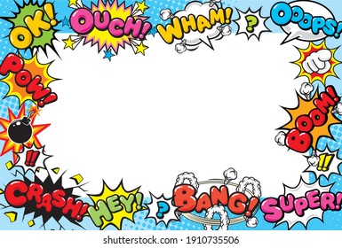 Decorative frame material that expresses comic-style speech bubbles