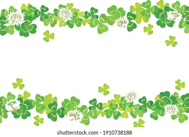 Clover Decoration Border Frame Stpatric Day Stock Vector (royalty Free 