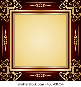 Decorative frame for a menu, diploma, photo, for the invitation. Beautiful design. Vector illustration.
