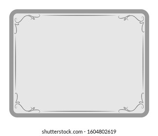 Decorative frame mockup design in retro style.