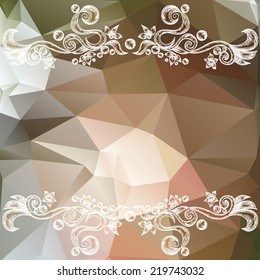 Decorative frame on the abstract background