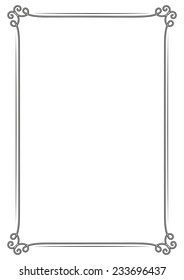 Decorative frame on white background