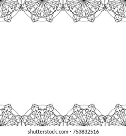 Decorative frame oriental ornament vector